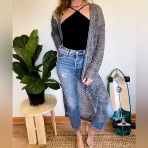 Gray Duster Cardigan